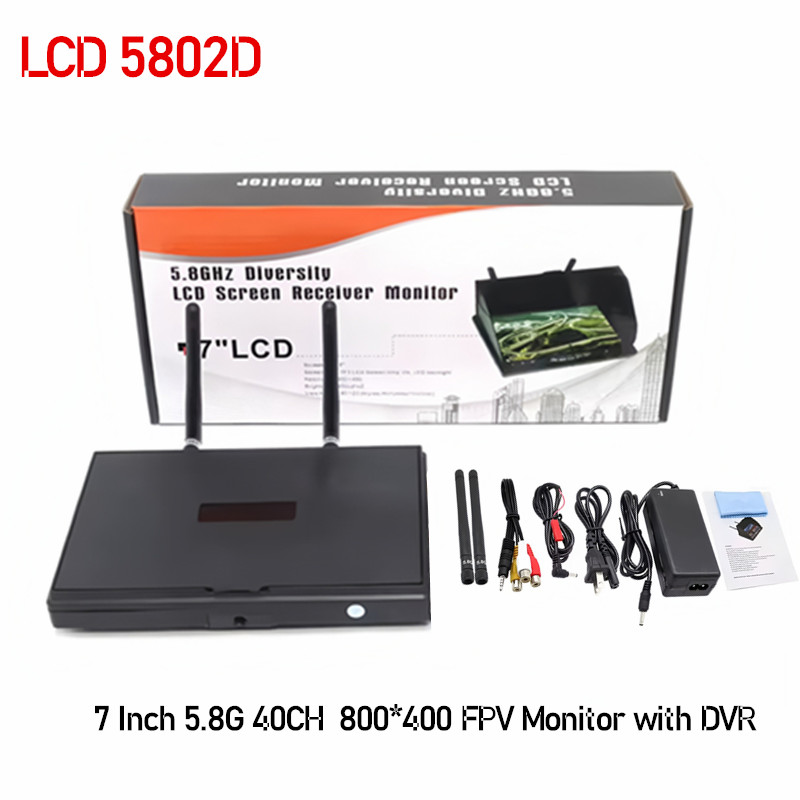 Drone Controller Screen - 5.8G FPV DVR LS5802D, 7 inch