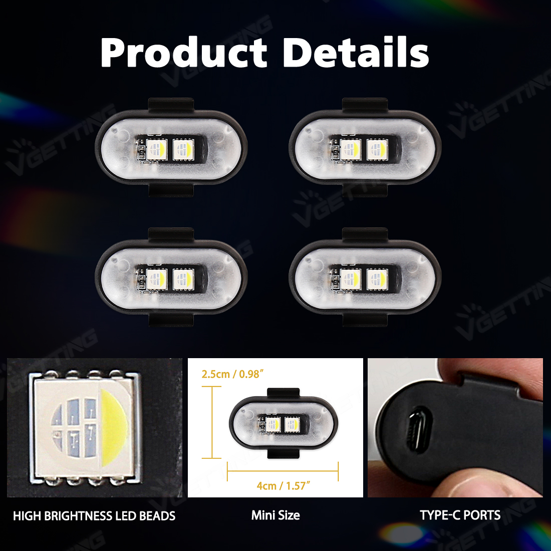 4 Stuks Mini Drone Stroboscoop - Drone Strobe Light recensie en prijs